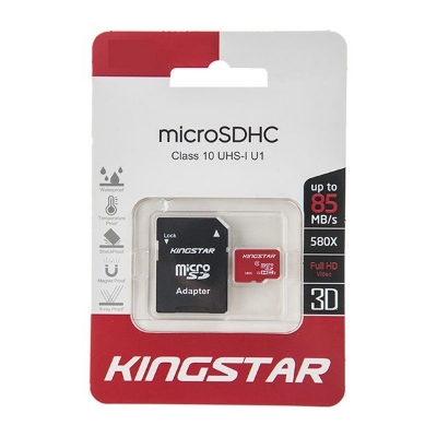کارت حافظه کینگ استار microSDHC CL10 U1 ظرفیت 16 گیگابایت