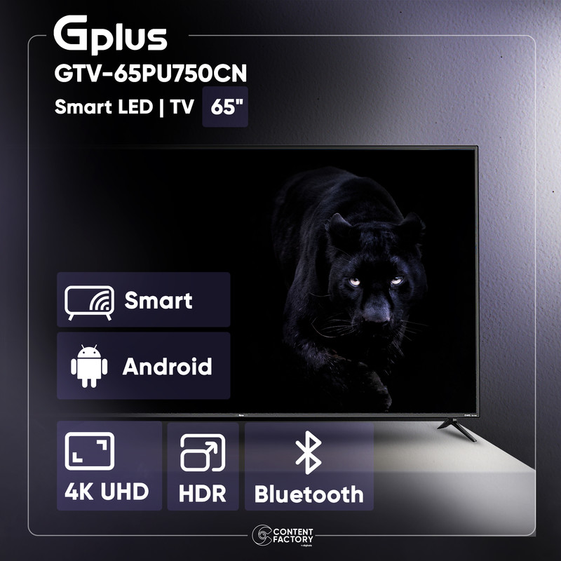 تلویزیون ال ای دی هوشمند جی پلاس مدل GTV-65PU750CN سایز 65 اینچ