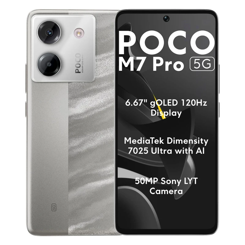 گوشی شیائومی Poco M7 Pro 5G دو سیم کارت ظرفیت 256 گیگابایت و رم 12 گیگابایت