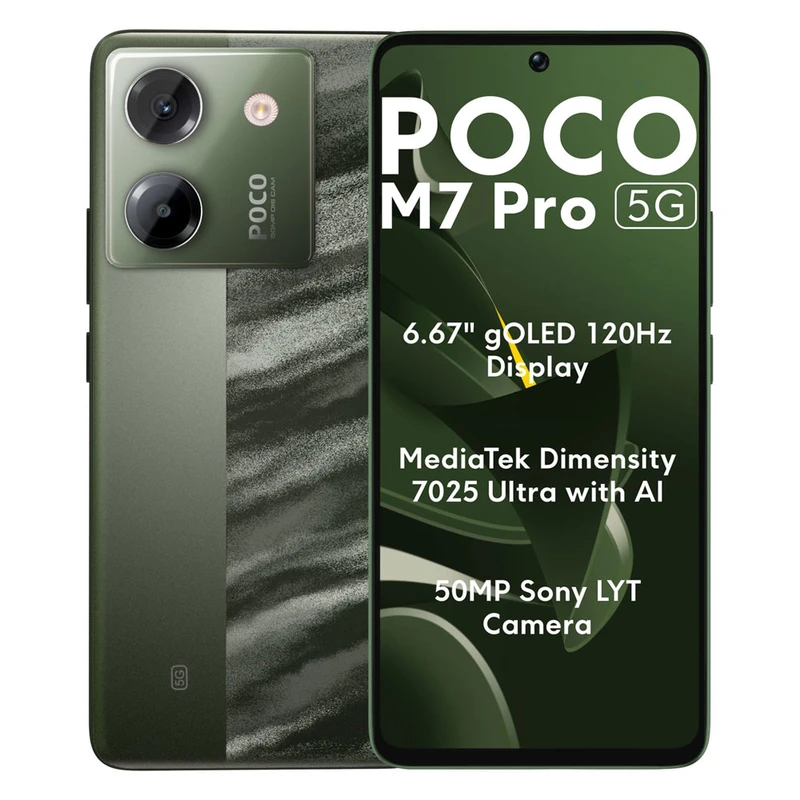 گوشی شیائومی Poco M7 Pro 5G دو سیم کارت ظرفیت 256 گیگابایت و رم 12 گیگابایت